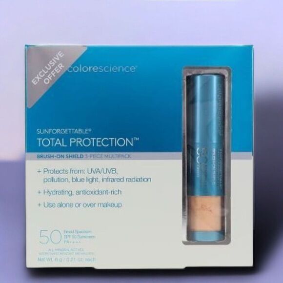 NEW 3 Pack Colorescience Sunforgettable Total Protection Shield SPF 50 Medium - Picture 2 of 5